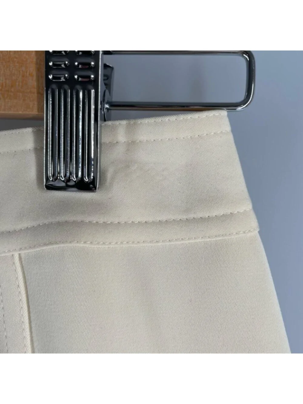 Chanel Midi Length SS Skirt Polyester White 40